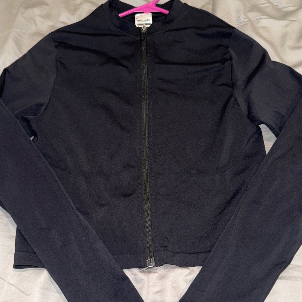 Gymshark Everyday Seamless Zip Tracktop Black - Picture 2 of 3
